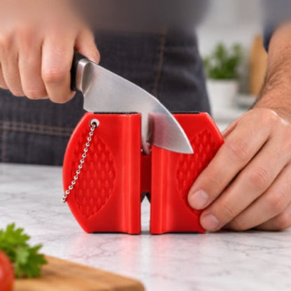 Aiguiseur couteau rouge pour ciseaux adapté à chaque type de lame