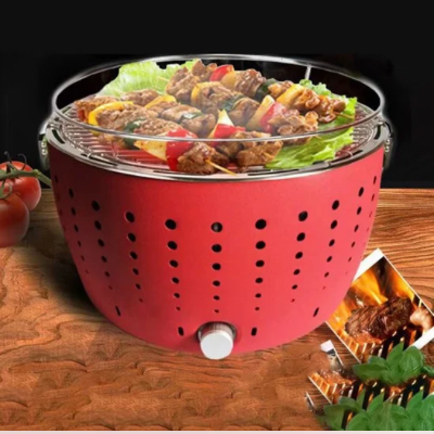 Barbecue-charbon-de-table-sac de-rangement-câble-USB-piles-composants-amovibles-cuve-de-récupération