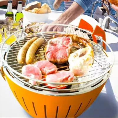 Barbecue-charbon-acier-inoxydable-température-réglable-durable-robuste