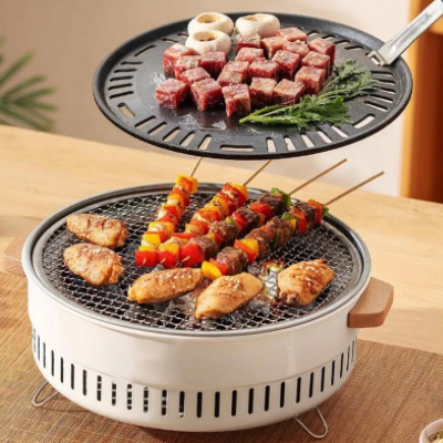 Barbecue-coreen-grillades-savoureuses-ventilation-intégré