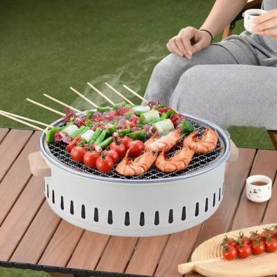 Barbecue-coreen-poignées-en-bois-pratiques