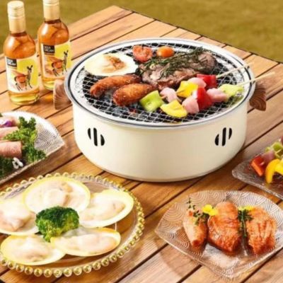 Barbecue-coreen-chaleur-douce-uniforme-légume-croquants