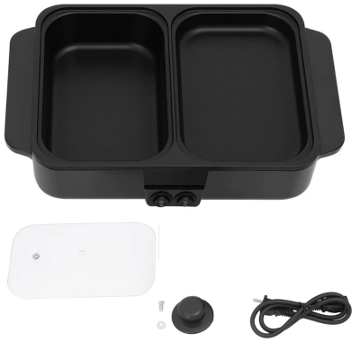 Barbecue-de-table-1200-W-deux-zones-de-cuisson-séparées