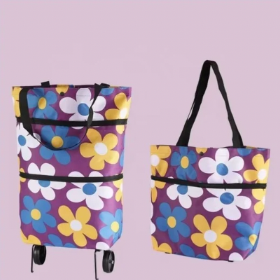Chariot-de-course-tissu-Oxford-résistant-imperméable-déperlant