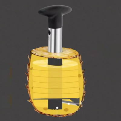 Coupe-ananas-démontable-robuste-acier-inoxydable-tranchage-rapide-sécurité