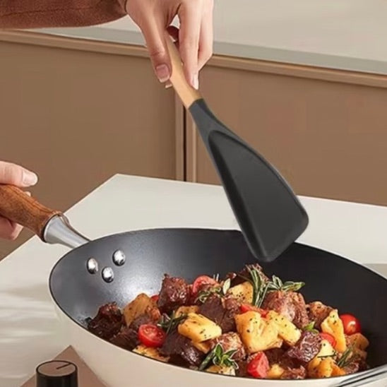 cuillère silicone supporte jusqu’à 220°C sans se déformer