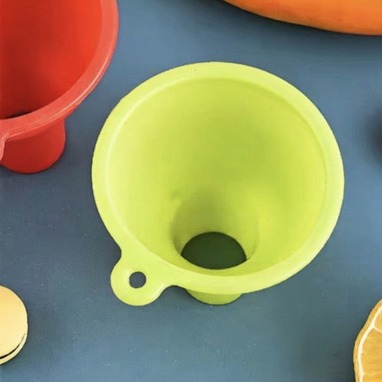 Entonnoir à confiture vert en silicone alimentaire