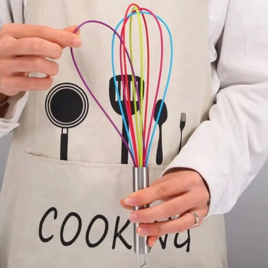 Fouet multicolore fils en silicone alimentaire