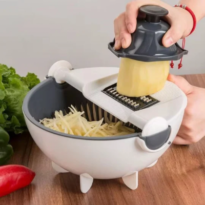 Mandoline-cuisine-poignée-antidérapante-tête-de-coupe-interchangeable