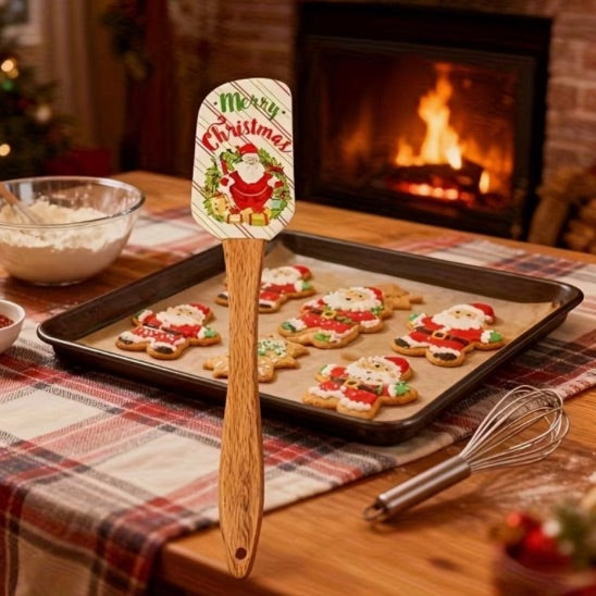 Maryse cuisine en silicone manche en bois de hêtre