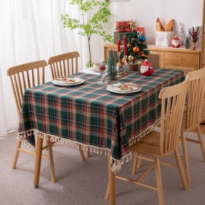 NAPPE DE TABLE À CARREAUX EN POLYESTER ET EN COTON | NUAGLI™