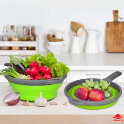 Passoire-verte-silicone-fruits-légumes-égoutter 
