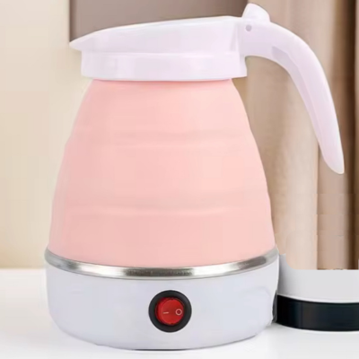 Petite-bouilloire-électrique-rose-pliante-solide-acier-inoxydable