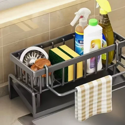 Porte-éponge-vaisselle-robuste-brosse-bouchon-solide-anti-rouille-plastique
