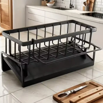 Porte-éponge-support-noir-rangement-design