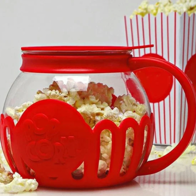 pop-corn-micro-ondes-rouge-silicone-plastique- verre-borosilicate-PP