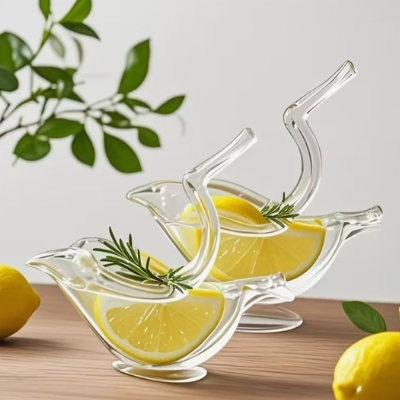 Presse-citron-manuel-orange-fête-table-agrumes-2-pièces