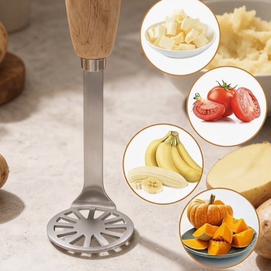 Presse purée maison utilisation légumes cuits et fruits tendre