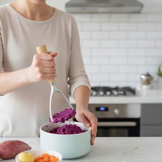 Presse purée design élégant s’intègre à toutes les cuisines