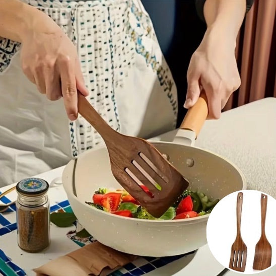 Spatule bois cuisine glisse en douceur sans rayer les surfaces de cuisson