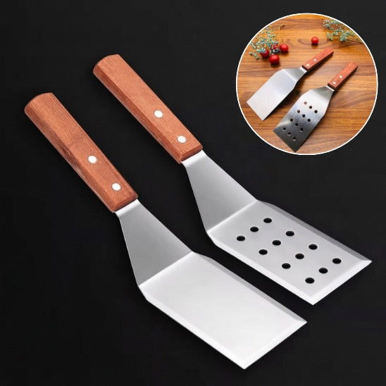 Spatule cuisine manche en bois fiable pratique confort simplicité