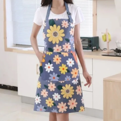 Tablier-de-cuisine-coton-film-imperméable-nettoyage-facile