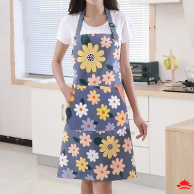 Tablier-de-cuisine-coton-film-imperméable-nettoyage-facile