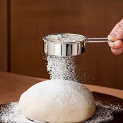 Tamis cuisine poignée droite à double fil pour saupoudrer vos ingrédients avec précision
