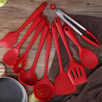 Ustensiles-de-cuisine-en-silicone-résistants-Lot-9 