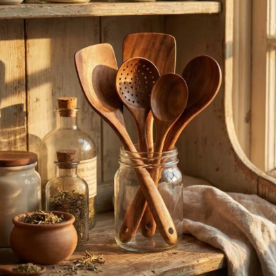 Ustensiles-de-cuisine-set-de-5-en-bois-naturel-de-hêtre