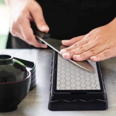 Aiguiseur couteau design hexagonal lames toujours affûtées