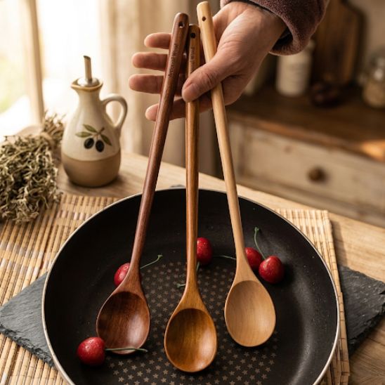 cuillere en bois ustensiles préférés confortable naturel