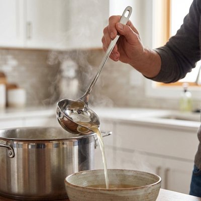 Louche robuste pour préparations chaudes et préparations froides
