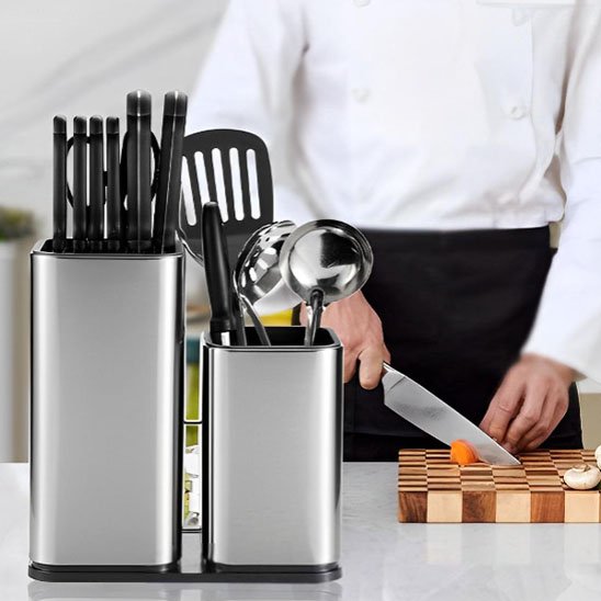 Porte couteaux organisateur de cuisine pratique et élégant pour garder vos accessoires essentiels à portée de main