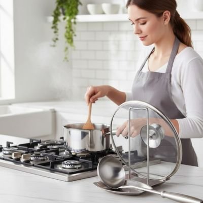 Repose cuillère sur plan de travail propre