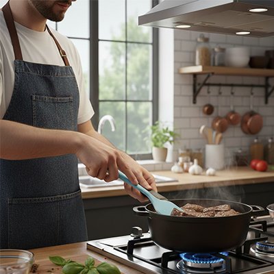Spatule respecte le téflon, la céramique, l'inox ou la fonte émaillée