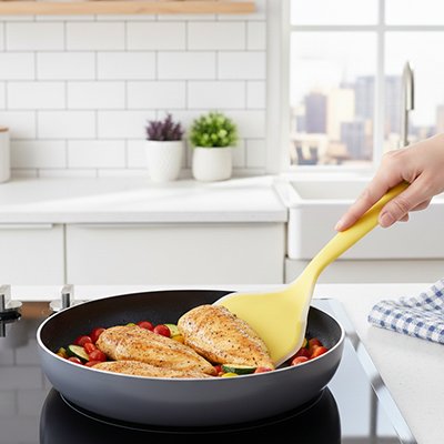 Spatule jaune apportent une touche de douceur